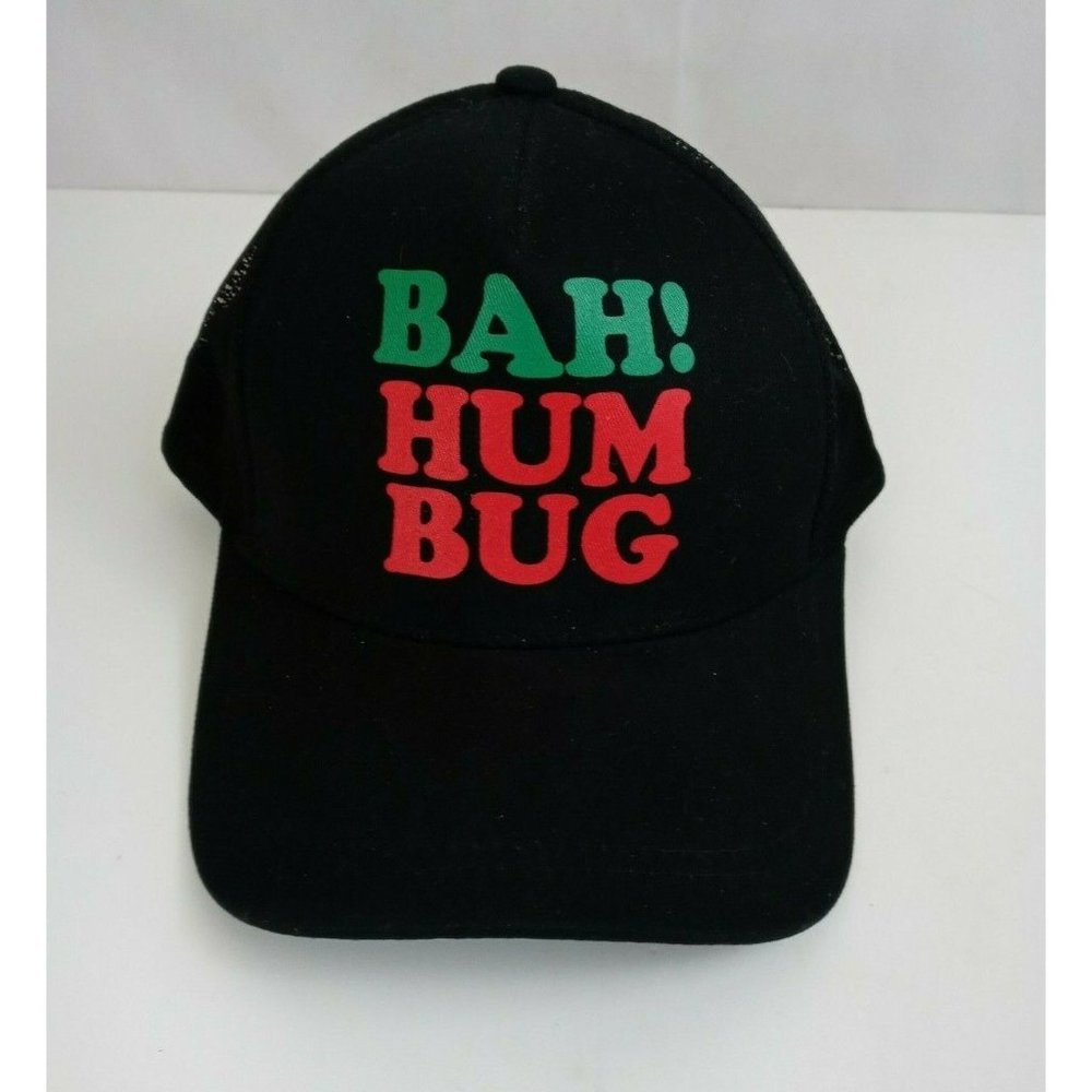 Bah! Hum Bug Christmas Trucker Mesh Back Snapback Baseball Cap